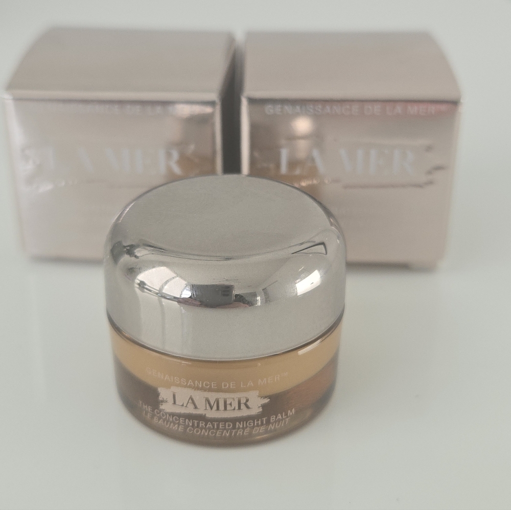 2 Mini La Mer The Concentrate Night Balm Face Cream (2x3ml) Travel Size.